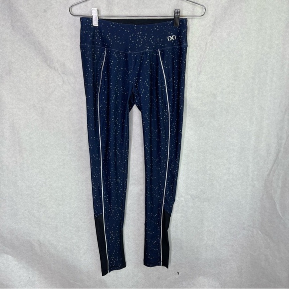 5/$25 2(X)IST BLUE Performance Printed Leggings, size XS blue black